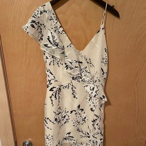 Off white Ruffle Sleeved Midi Dress